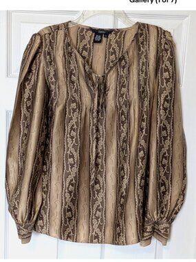 Vintage ISHYU 100% SILK Women's LS Top Blouse Floral Ruffled 90s 80s Size 0